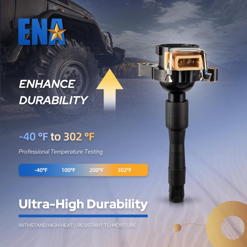 ENA Set of 8 Ignition Coil Pack Compatible with BMW Bentley Land Rover 540i 740i 740iL 840Ci M5 Z8 X5 4.4L 4.6L 5.0L V8 for E36 E46 E31 E38 E39 E53 UF354 UF300 E721 E720 E383 IC417 - Image 3